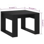 Mesa auxiliar de madera contrachapada negro 50x50x35 cm en Mesas de centro | Comprar online en Foru.es