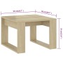 Mesa auxiliar de madera contrachapada roble Sonoma 50x50x35 cm en Mesas de centro | Comprar online en Foru.es