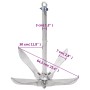 Ancla plegable con cuerda hierro maleable plateado 12 kg de vidaXL, Anclas - Ref: Foro24-94280, Precio: 124,81 €, Descuento: %