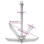 Klappanker mit Seil Silber Temperguss 12 kg von vidaXL, Anker - Ref: Foro24-94280, Preis: 122,63 €, Rabatt: %