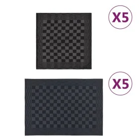Juego de paños 10 unidades algodón negro y gris de vidaXL, Toallas - Ref: Foro24-136285, Precio: 21,34 €, Descuento: %