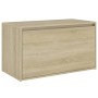 Banco pasillo madera de ingeniería roble Sonoma 80x40x45 cm en Bancos para recibidores y almacenamiento | Comprar online en Foru