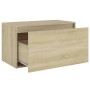 Banco pasillo madera de ingeniería roble Sonoma 80x40x45 cm en Bancos para recibidores y almacenamiento | Comprar online en Foru