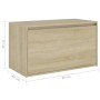 Banco pasillo madera de ingeniería roble Sonoma 80x40x45 cm en Bancos para recibidores y almacenamiento | Comprar online en Foru