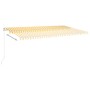 Toldo automático LED sensor de viento amarillo blanco 6x3,5 m de vidaXL, Toldos - Ref: Foro24-3070093, Precio: 933,85 €, Desc...