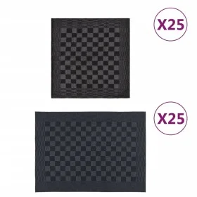 Juego de paños 50 unidades algodón negro y gris de vidaXL, Toallas - Ref: Foro24-136287, Precio: 86,83 €, Descuento: %