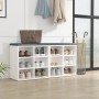 Muebles zapatero 2 unidades blanco 52,5x30x50 cm en Armarios y almacenamiento | Comprar online en Foru.es