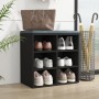 Mueble zapatero negro 52,5x30x50 cm en Armarios y almacenamiento | Comprar online en Foru.es