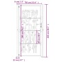 Puerta de jardín acero corten diseño bambú 105x205 cm de vidaXL, Puertas de jardín - Ref: Foro24-153189, Precio: 298,82 €, De...