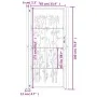 Gartentor aus Cortenstahl, Bambusdesign, 105 x 180 cm von vidaXL, Gartentore - Ref: Foro24-153188, Preis: 218,91 €, Rabatt: %