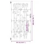 Puerta de jardín acero corten diseño bambú 85x200 cm de vidaXL, Puertas de jardín - Ref: Foro24-153237, Precio: 205,72 €, Des...