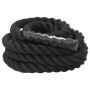 Cuerda de batalla poliéster negro 9 m 6,8 kg de vidaXL, Accesorios de máquinas de cardio - Ref: Foro24-94266, Precio: 53,66 €...