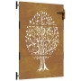Puerta de jardín acero corten diseño árbol 85x150 cm de vidaXL, Puertas de jardín - Ref: Foro24-153211, Precio: 185,32 €, Des...