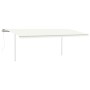 Toldo automático LED sensor de viento crema 6x3,5 m de vidaXL, Toldos - Ref: Foro24-3070092, Precio: 953,33 €, Descuento: %