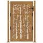 Puerta de jardín acero corten diseño bambú 105x155 cm de vidaXL, Puertas de jardín - Ref: Foro24-153187, Precio: 214,10 €, De...