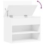 Banco zapatero de madera de ingeniería blanco 60x30x45 cm en Zapateros y organizadores de calzado | Comprar online en Foru.es