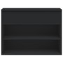 Banco zapatero de madera de ingeniería negro 60x30x45 cm en Zapateros y organizadores de calzado | Comprar online en Foru.es