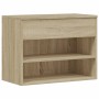 Banco zapatero madera contrachapada roble Sonoma 60x30x45 cm en Zapateros y organizadores de calzado | Comprar online en Foru.es