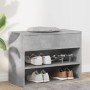 Banco zapatero madera contrachapada gris hormigón 60x30x45 cm en Zapateros y organizadores de calzado | Comprar online en Foru.e