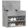 Banco zapatero madera contrachapada gris hormigón 60x30x45 cm en Zapateros y organizadores de calzado | Comprar online en Foru.e