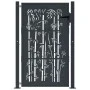 Anthracite gray steel garden gate with bamboo design 105x155 cm by vidaXL, garden gates - Ref: Foro24-153181, Price: 246,46 €...