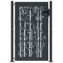 Puerta de jardín acero gris antracita diseño bambú 105x155 cm de vidaXL, Puertas de jardín - Ref: Foro24-153181, Precio: 267,...