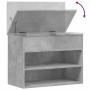 Banco zapatero madera contrachapada gris hormigón 60x30x45 cm en Zapateros y organizadores de calzado | Comprar online en Foru.e