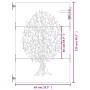 Puerta de jardín acero corten diseño árbol 85x125 cm de vidaXL, Puertas de jardín - Ref: Foro24-153210, Precio: 139,36 €, Des...