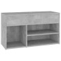 Banco zapatero madera de ingeniería gris hormigón 80x30x45 cm en Zapateros y organizadores de calzado | Comprar online en Foru.e