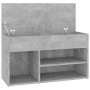 Banco zapatero madera de ingeniería gris hormigón 80x30x45 cm en Zapateros y organizadores de calzado | Comprar online en Foru.e