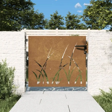 Gartentor aus Cortenstahl, Grasdesign, 85 x 100 cm von vidaXL, Gartentore - Ref: Foro24-153221, Preis: 114,56 €, Rabatt: %