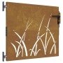 Puerta de jardín acero corten diseño hierba 85x100 cm de vidaXL, Puertas de jardín - Ref: Foro24-153221, Precio: 108,22 €, De...