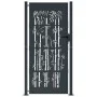 Anthracite gray steel garden gate with bamboo design 105x205 cm by vidaXL, garden gates - Ref: Foro24-153183, Price: 309,74 €...