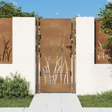 Gartentor aus Cortenstahl, Grasdesign, 105 x 180 cm von vidaXL, Gartentore - Ref: Foro24-153176, Preis: 292,32 €, Rabatt: %