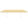 Toldo manual retráctil con LED amarillo y blanco 6x3,5 m en Toldos | Comprar online en Foru.es