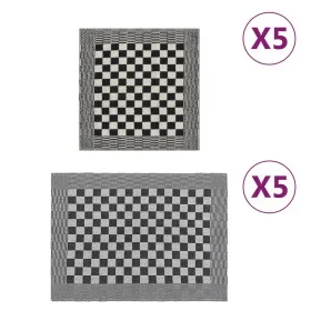Juego de paños 10 unidades algodón negro y blanco de vidaXL, Toallas - Ref: Foro24-136291, Precio: 22,49 €, Descuento: %