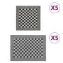 Juego de paños 10 unidades algodón negro y blanco de vidaXL, Toallas - Ref: Foro24-136291, Precio: 22,49 €, Descuento: %