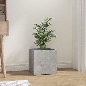 Jardinera de madera de ingeniería gris hormigón 40x40x40 cm en Macetas y jardineras | Comprar online en Foru.es