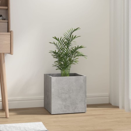 Jardinera de madera de ingeniería gris hormigón 40x40x40 cm en Macetas y jardineras | Comprar online en Foru.es