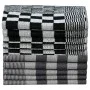 Juego de paños 10 unidades algodón negro y blanco de vidaXL, Toallas - Ref: Foro24-136291, Precio: 22,49 €, Descuento: %
