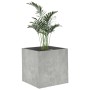 Jardinera de madera de ingeniería gris hormigón 40x40x40 cm en Macetas y jardineras | Comprar online en Foru.es