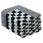 Juego de paños 10 unidades algodón negro y blanco de vidaXL, Toallas - Ref: Foro24-136291, Precio: 22,49 €, Descuento: %