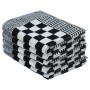 Juego de paños 10 unidades algodón negro y blanco de vidaXL, Toallas - Ref: Foro24-136291, Precio: 22,72 €, Descuento: %