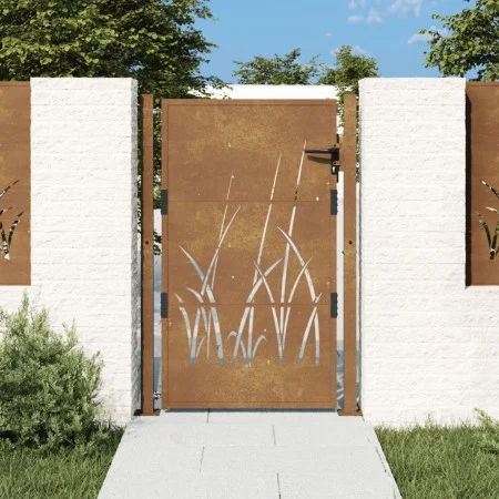 Gartentor aus Cortenstahl, Grasdesign, 105 x 155 cm von vidaXL, Gartentore - Ref: Foro24-153175, Preis: 222,56 €, Rabatt: %