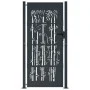 Anthracite gray steel garden gate with bamboo design 105x180 cm by vidaXL, garden gates - Ref: Foro24-153182, Price: 265,63 €...
