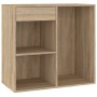 Armario maquillaje madera contrachapada roble Sonoma 80x40x75cm en Armarios y almacenamiento | Comprar online en Foru.es
