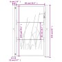 Puerta de jardín acero corten diseño hierba 105x155 cm de vidaXL, Puertas de jardín - Ref: Foro24-153175, Precio: 208,12 €, D...