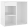 Armario de maquillaje madera blanco brillante 80x40x75 cm en Armarios y almacenamiento | Comprar online en Foru.es