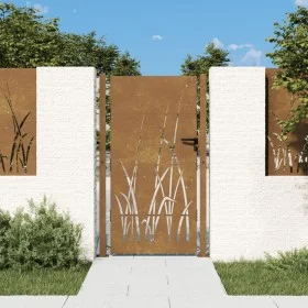 Gartentor aus Cortenstahl, Grasdesign, 105 x 180 cm von vidaXL, Gartentore - Ref: Foro24-153230, Preis: 227,19 €, Rabatt: %