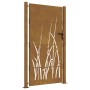 Puerta de jardín acero corten diseño hierba 105x180 cm de vidaXL, Puertas de jardín - Ref: Foro24-153230, Precio: 227,53 €, D...